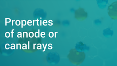 Properties of anode or canal rays