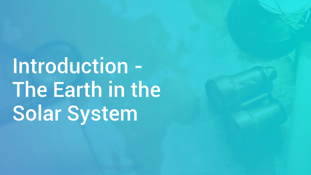 Introduction - The Earth In The Solar System In English 