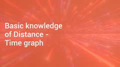 Basic knowledge of Distance - Time graph