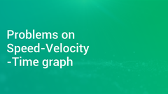 Problems on Speed-Velocity -Time graph