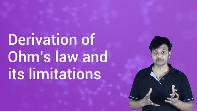 derivation-of-ohm-s-law-and-its-limitations-in-english-physics-video-lectures